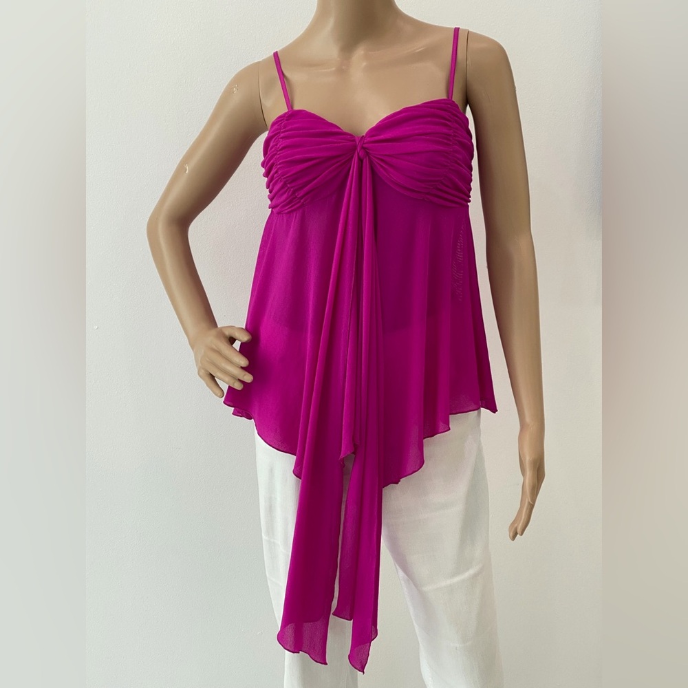 NWOT Romantic and Flowy Fuchsia/Hot Pink Summer Top, Size S